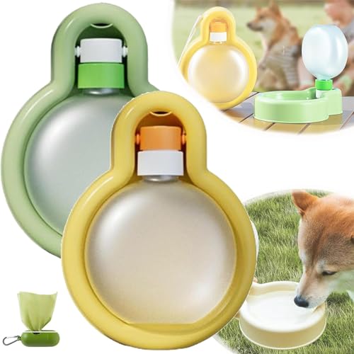 Fokayo Hydrapet Tragbarer Wassernapf, zusammenklappbare Hundenäpfe, tragbare Hundewasserflasche, Reise-Wassernapf für Hunde, tragbarer Hunde-Wassernapf, Hunde-Reisenapf, Outdoor (Large,2Pcs-c) von Fokayo