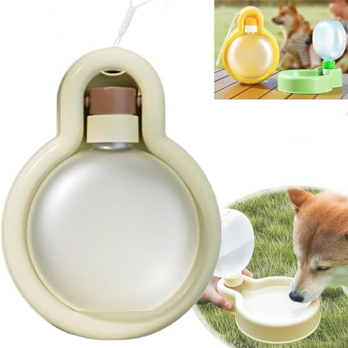 Fokayo Hydrapet Tragbarer Wassernapf, zusammenklappbare Hundenäpfe, tragbare Hundewasserflasche, Reise-Wassernapf für Hunde, tragbarer Hunde-Wassernapf, Hunde-Reisenapf, Outdoor (Large,White) von Fokayo