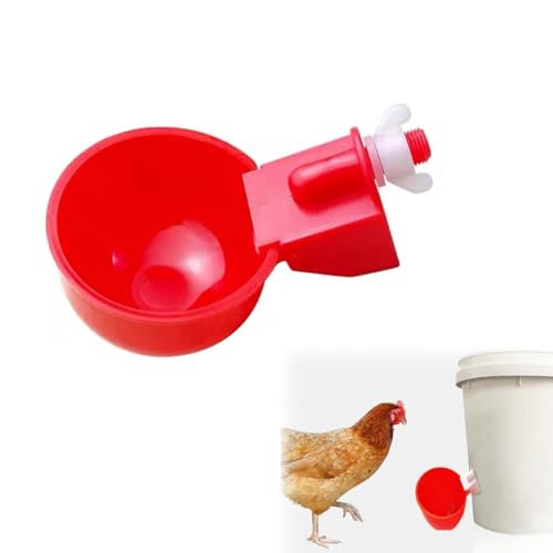 12 Stück Hühnertränke Automatisch Huhn Wasser Tassen,Huhn Wasser Feeder,für Küken,Ente,Gans,Türkei - Geflügel Tränke Feeder Kit von Fokecci