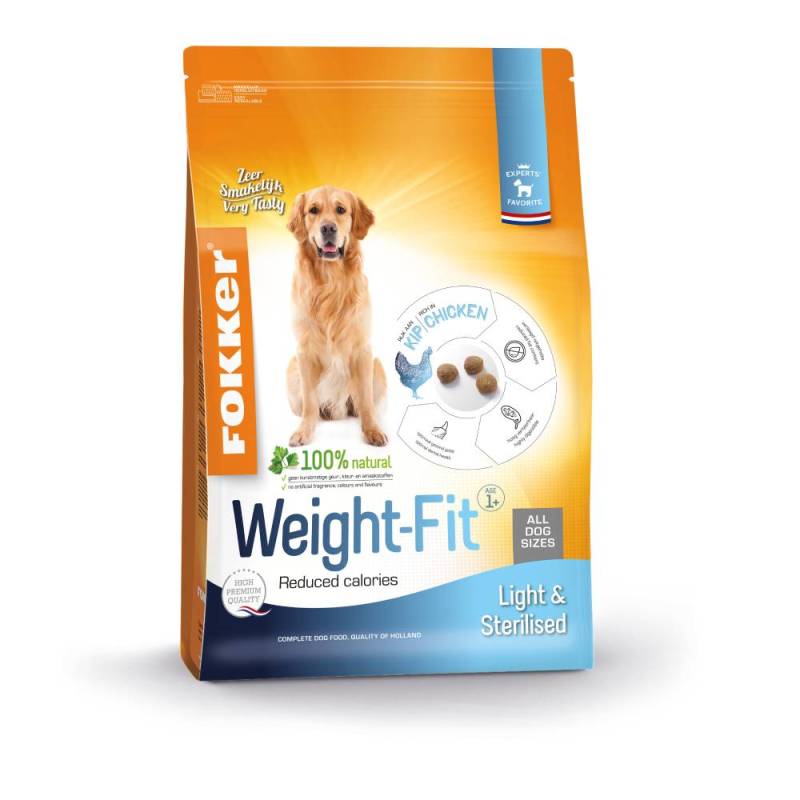 Fokker Light Weight-Fit Hundefutter - 13 kg von Fokker