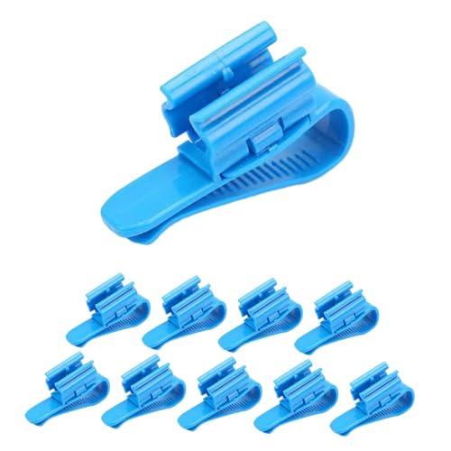 Folpus 10 x Aquarium-Rohrschelle, Wasserrohr-Befestigungsclip, für Wasserrohre mit einem Durchmesser von 8–16 mm, Blau von Folpus