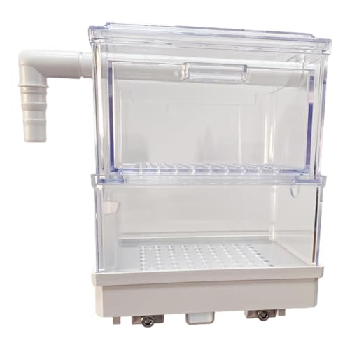 Folpus Aquarium Filterbox zum Aufhängen Schubladenfilterbox Leise mit Schublade Tropfschale Zubehör Überlaufrohr Filtrationssystem, Doppelschicht von Folpus