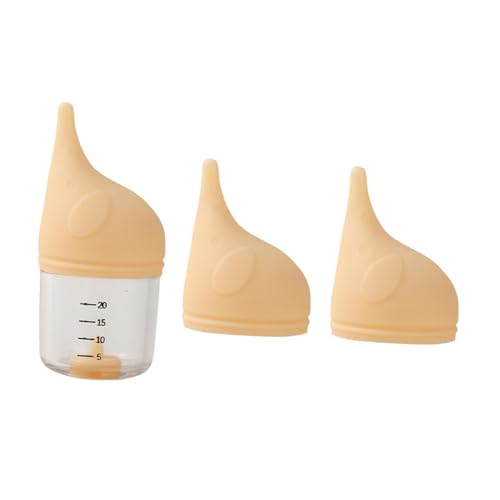 Folpus Flaschenfütterungsset für Kätzchen, Silikonsauger, 20 ml, Milchflasche für Kätzchen, Stillflasche für Haustiere, Stillmilchflasche für Kleintiere, Orange von Folpus