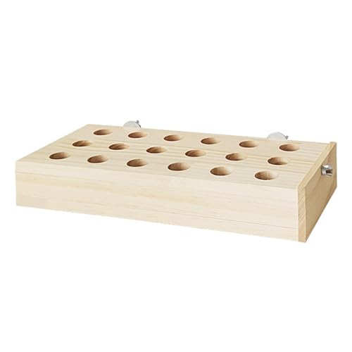 Folpus Futterbox für Vögel, Leckerli-Spender, geistiges Spielzeug, interaktives Verstecken von Leckereien aus Holz für Hamster, Ratte, Maus, Hase, kleines, 30.7x12.8x5cm von Folpus