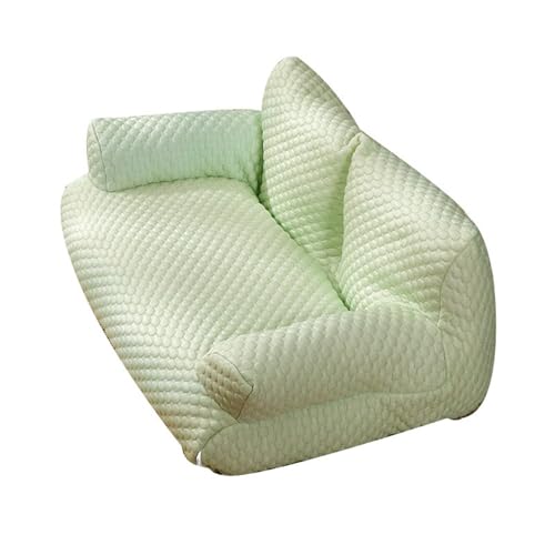 Folpus Haustier-, Hundesofa-Nest, waschbar, modische Heimdekoration, leicht zu reinigen, tragbares, weiches Lounge-Katzenbett, L Size Green von Folpus