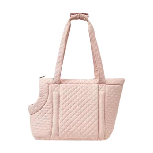 Folpus Haustiertragetasche für Katzen, tragbare Haustiertasche, bequem, warm, für den Außenbereich, für Reisen, kleine Hundetasche, Gesteppte, Rosa von Folpus