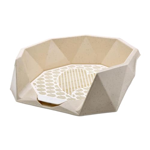 Folpus Hundetoilette, Töpfchentrainer-Ecke, Haustier-PIPI-Toilette groß für Katzen, 56 x 51 x 17,5 cm, Trainingsunterlagenhalter, Welpentöpfchen, Beige von Folpus