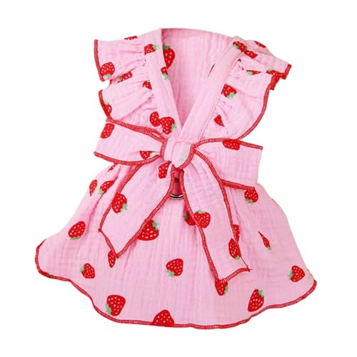 Folpus Hundeweste, Prinzessinnenkleid, süß für kleine Hunde und Katzen, Hundebekleidung, atmungsaktiv, Partykleidung, Outfit, Haustierrock, Hundekleidung, Rosa, L von Folpus