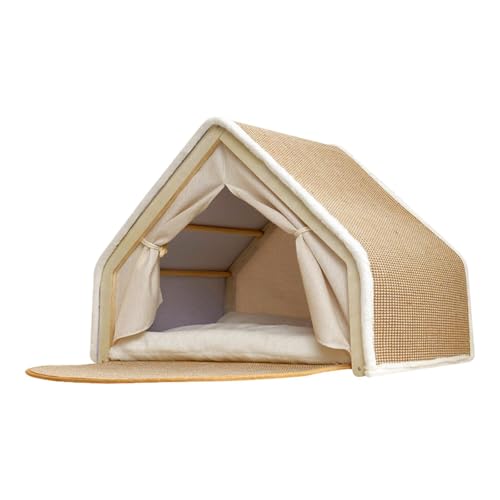 Folpus Katzenbetten für Innenkatzen, Cat House Cave Condo, gemütlich, kreativ, Katzennest Haustierbett Katzenzelt Katze Kratzerbett für Kätzchenkatzen, XL von Folpus