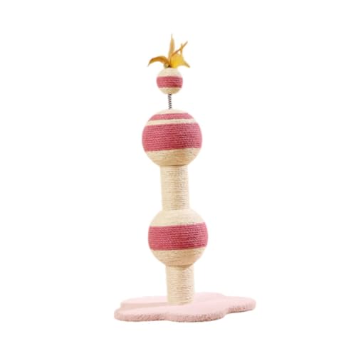 Folpus Katzenkratzbaum Katzenkratzbaum mit Glocke Universal Katzen Interaktives Spielzeug Katzen Sisal Kratzbaum für Katzenbedarf von Folpus