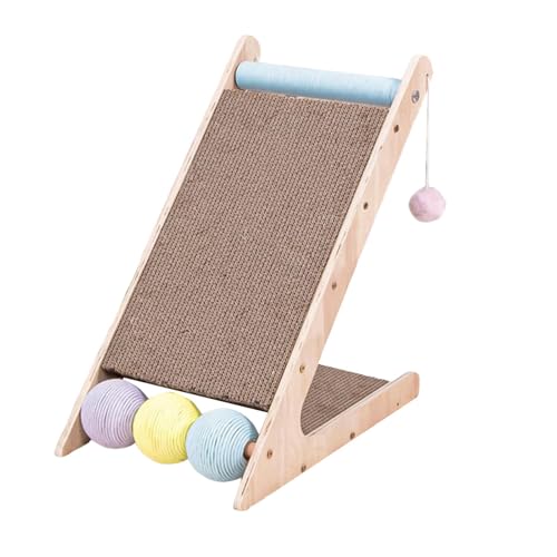 Folpus Katzenkratzer Rampen Kratzpolster Festkatze Kratzer nach Kratzerplatine Spielzeugkugeln zum Kletternübung Klauenschleife, 43.8cmx275cmx445cm Folpus Katzenkratzer Rampen Kratzpolster Festkatze Kratzer nach Kratzerplatine Spielzeugkugeln zum Kletternübung Klauenschleife, 43.8cmx275cmx445cm von Folpus