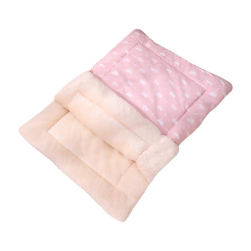 Folpus Katzenschlafsack, Katzenbett, Höhle, Katzensack, Versteck, warm, vielseitig, süße Hundebettmatte, halbgeschlossen, für Chihuahua, Kätzchen, M Pink von Folpus