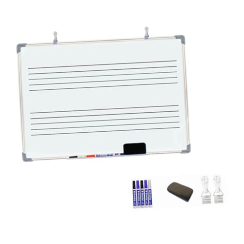 Folpus Musik-Whiteboard, doppelseitig, Lapboard, trocken abwischbare Tafel für Büro, Zuhause, Küche von Folpus