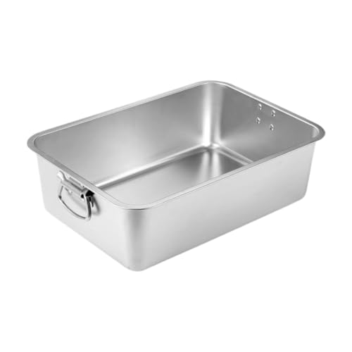 Folpus Offene Katzentoilette, Kätzchentoilette, Edelstahl, spritzwassergeschützt, antihaftbeschichtet, tragbar, für Hauskatzen, Katzensandkasten, M Folpus Offene Katzentoilette, Kätzchentoilette, Edelstahl, spritzwassergeschützt, antihaftbeschichtet, tragbar, für Hauskatzen, Katzensandkasten, M von Folpus