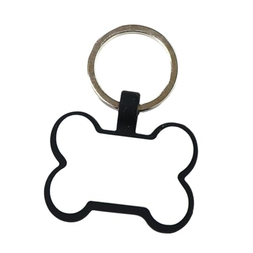 Folpus PET -ID -Identifikationskarte Haustier Name Charme für Hunde basteln mit Keyring Knochenform leeres Katzen -Tag, Weiß von Folpus