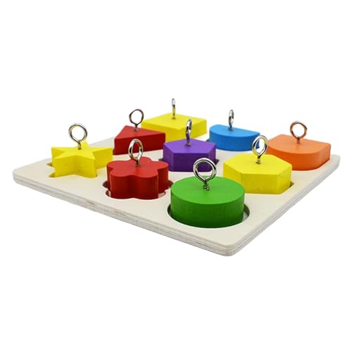 Folpus Papagei Intelligenzspielzeug Holzblock Puzzles Spielzeug Vogel Futtersuche Spielzeug Vogel Puzzle Spielzeug für Hamster von Folpus