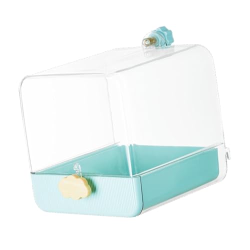 Folpus Pet Bird Bad Box, Papageienhängebadewanne, Käfigzubehör Käfig Vogel Dusche Papagei Badehaus für Wellenloser Budgie Kanarien, GrÜn von Folpus