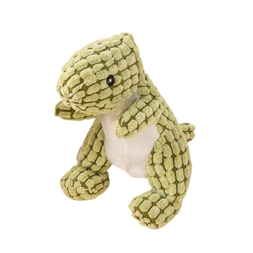 Folpus Quietschspielzeug für Hunde, Dinosaurier Puppe, Quietschendes Hundespielzeug, Hohe Flexibilität, Plüsch, Hunde, Kauspielzeug, Haustier, Stofftier, Sch, hellgrün von Folpus