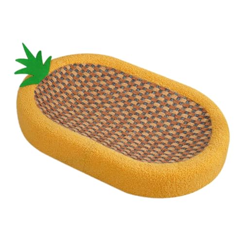 Folpus Scratcher Lounge Katzenbett Sofa Möbelschutz Oval Kätzchen Kratzcouch Katzenkratzbrett für Haustierbedarf Kätzchen, Ananasform von Folpus