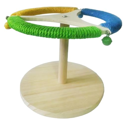 Folpus Sitzstangen aus Holz für Vögel, Trainingsständer für Vögel, Spielzeug für Papageien, Sitzstangenständer für Papageien, Spielständer für Aras, Style C von Folpus