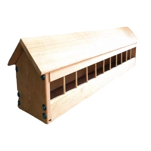 Folpus Taube Feeder Huhn Feeder Vogel Spender Slot Container Holz Haus Design Vogel Feeder Trog Gericht für von Folpus