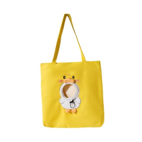 Folpus Umhängetasche für Hunde und Katzen, Katzen-Crossbody-Tasche, Welpen-Outdoor-Handtasche, Kätzchen-Reisetasche für Häschen, kleine, mittelgroße und, Yellow and L von Folpus