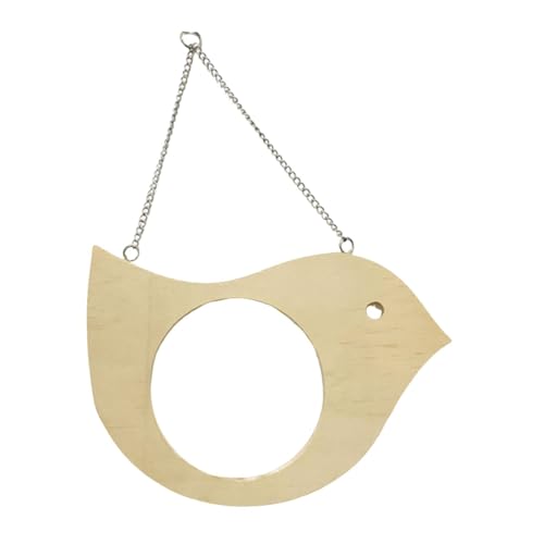 Folpus Vogelspielzeugpapagei Entertainment Swing Perch, Playstand Leichtes Holz Interaktives Kauspielzeug hängen für Lovebird Conures, Vogelform von Folpus