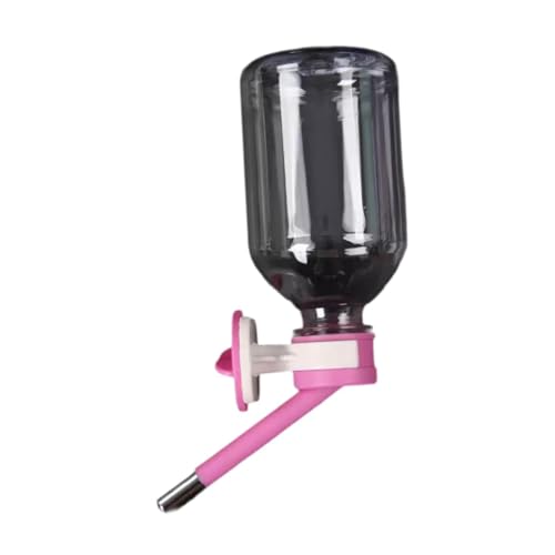 Folpus Wasserspender für Hunde, Hundehütte, Käfig, Ratten-Wasserflasche, Heimtierbedarf, Trinkkessel, Haustier-Wasserflasche für Katzen, Hunde, Welpen, Rosa, 330 Ml von Folpus