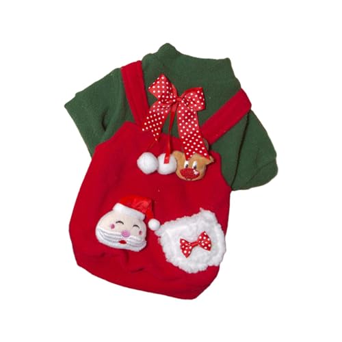 Folpus Weihnachts-Hundekostüm, Haustiere, Bekleidung, Verkleiden, Cosplay, schöne, ausgefallene Winter-warme Kleidung, Urlaubs-Outfits, Kleidung für Kitty, XXL von Folpus