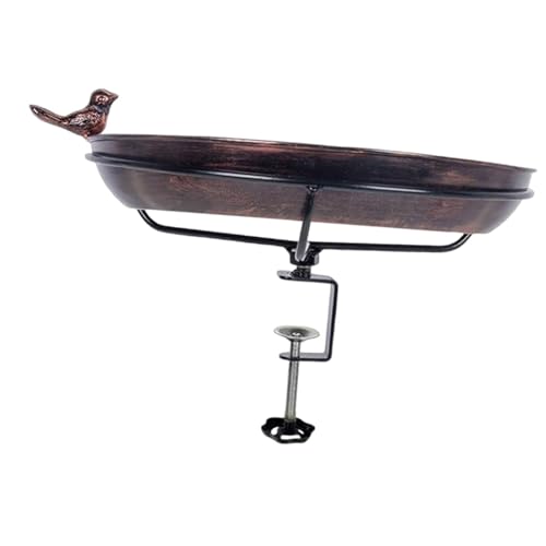 Fonowx Deck Mounted Bird Bath Decor mit Clamp Birdbath für Zaun Yard Art Patio Fonowx Deck Mounted Bird Bath Decor mit Clamp Birdbath für Zaun Yard Art Patio von Fonowx