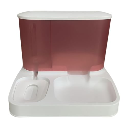 Fonowx Futterautomat Futterstation Doppelnapf Wasserspender Und Futterspender Leicht zu Reinigen Durch Abnehmbare Teile für Die Mühelose Versorgung von, ROSA Fonowx Futterautomat Futterstation Doppelnapf Wasserspender Und Futterspender Leicht zu Reinigen Durch Abnehmbare Teile für Die Mühelose Versorgung von, ROSA von Fonowx