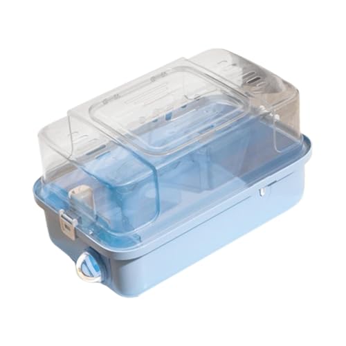 Fonowx Hamsterkäfig mit Wasserbehälter, Transportbox für Kleintiere, Lebensraum für Mäuse Und Meerschweinchen, Blau Fonowx Hamsterkäfig mit Wasserbehälter, Transportbox für Kleintiere, Lebensraum für Mäuse Und Meerschweinchen, Blau von Fonowx