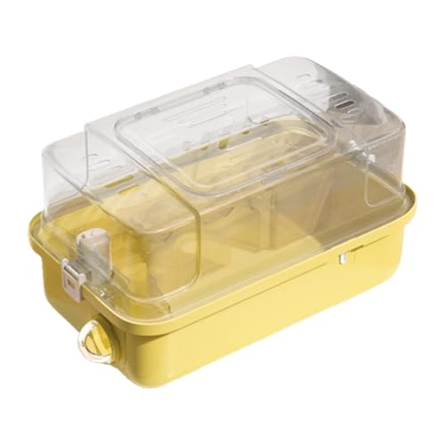 Fonowx Hamsterkäfig mit Wasserbehälter, Transportbox für Kleintiere, Lebensraum für Mäuse Und Meerschweinchen, Gelb Fonowx Hamsterkäfig mit Wasserbehälter, Transportbox für Kleintiere, Lebensraum für Mäuse Und Meerschweinchen, Gelb von Fonowx