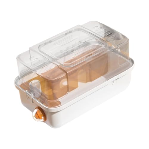 Fonowx Hamsterkäfig mit Wasserbehälter, Transportbox für Kleintiere, Lebensraum für Mäuse Und Meerschweinchen, Orange Fonowx Hamsterkäfig mit Wasserbehälter, Transportbox für Kleintiere, Lebensraum für Mäuse Und Meerschweinchen, Orange von Fonowx