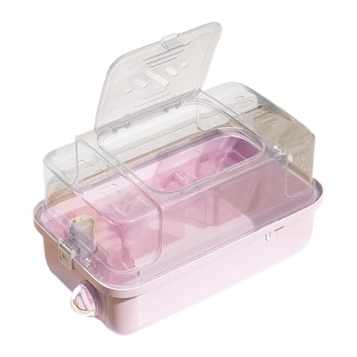 Fonowx Hamsterkäfig mit Wasserbehälter, Transportbox für Kleintiere, Lebensraum für Mäuse Und Meerschweinchen, Rosa Fonowx Hamsterkäfig mit Wasserbehälter, Transportbox für Kleintiere, Lebensraum für Mäuse Und Meerschweinchen, Rosa von Fonowx