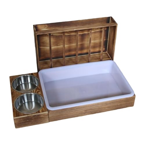 Fonowx Hasenfutterspender, Futterkrippe, 3 in 1, Kaninchen Heu Futterspender mit Katzentoilette, Katzentoilette, Hamster Fonowx Hasenfutterspender, Futterkrippe, 3 in 1, Kaninchen Heu Futterspender mit Katzentoilette, Katzentoilette, Hamster von Fonowx
