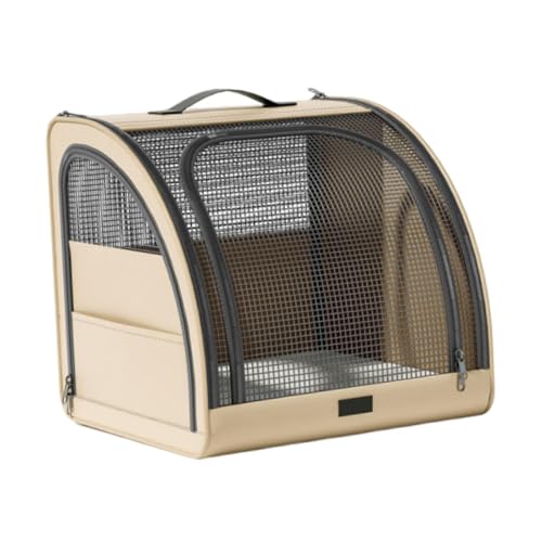 Fonowx Haustier-Rucksack für Reisen, Katzen-Tragetasche, tragbar für kleine Tiere, Beige Fonowx Haustier-Rucksack für Reisen, Katzen-Tragetasche, tragbar für kleine Tiere, Beige von Fonowx