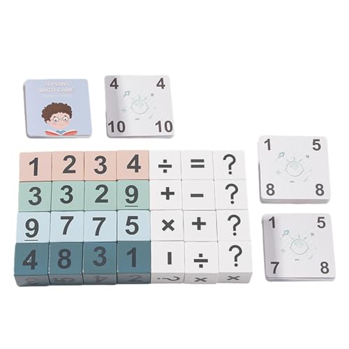 Fonowx Hölzerner Rechenwürfel, Zahlenspielzeug, Tischspiel, Arithmetiklernen für das Klassenzimmer zu Hause, Vier Fonowx Hölzerner Rechenwürfel, Zahlenspielzeug, Tischspiel, Arithmetiklernen für das Klassenzimmer zu Hause, Vier von Fonowx