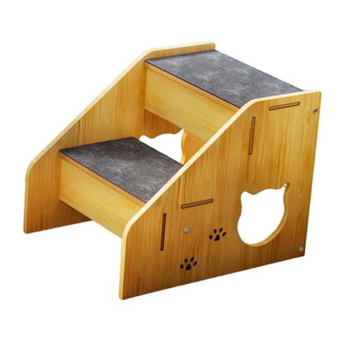 Fonowx Holzhundetreppe Leiter 2 Stufen Nicht Slip Haustier Ramp für Kleine Hunde Fonowx Holzhundetreppe Leiter 2 Stufen Nicht Slip Haustier Ramp für Kleine Hunde von Fonowx