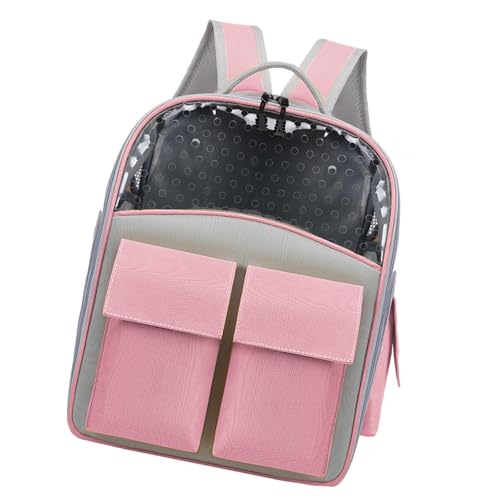 Fonowx Katzen Rucksack, Haustier Rucksack, Leicht zu Reinigen, Zum Tragen Ihres Katzenfreundes, Leichte Katzentrage, Atmungsaktiv, für Wanderreisen, Rosa Fonowx Katzen Rucksack, Haustier Rucksack, Leicht zu Reinigen, Zum Tragen Ihres Katzenfreundes, Leichte Katzentrage, Atmungsaktiv, für Wanderreisen, Rosa von Fonowx