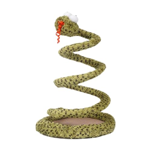 Fonowx Katzenspiral Schlangenspielzeug, Feder, Interaktives Spielzeug, Jagdfähigkeiten, Übungs Teaser Spielzeug, Haustier Spiral Action Spielzeug für Die Kat, Grün Gelb Fonowx Katzenspiral Schlangenspielzeug, Feder, Interaktives Spielzeug, Jagdfähigkeiten, Übungs Teaser Spielzeug, Haustier Spiral Action Spielzeug für Die Kat, Grün Gelb von Fonowx