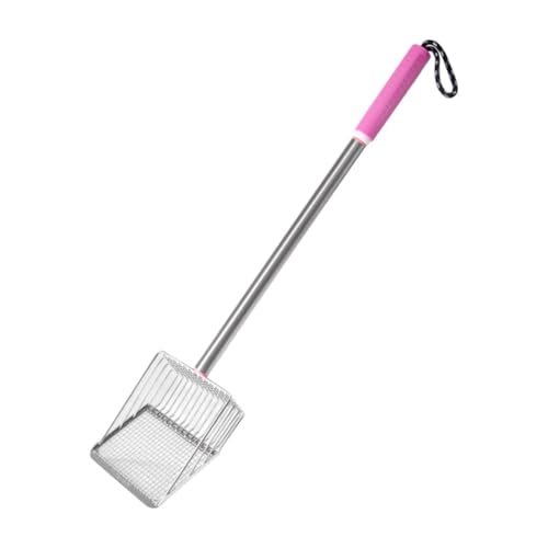 Fonowx Katzenstrauder Sifting Katzenstreu Sifter Griff Müllschugel mit langem Griff für Welpen kleine Tiere, Rosa Fonowx Katzenstrauder Sifting Katzenstreu Sifter Griff Müllschugel mit langem Griff für Welpen kleine Tiere, Rosa von Fonowx