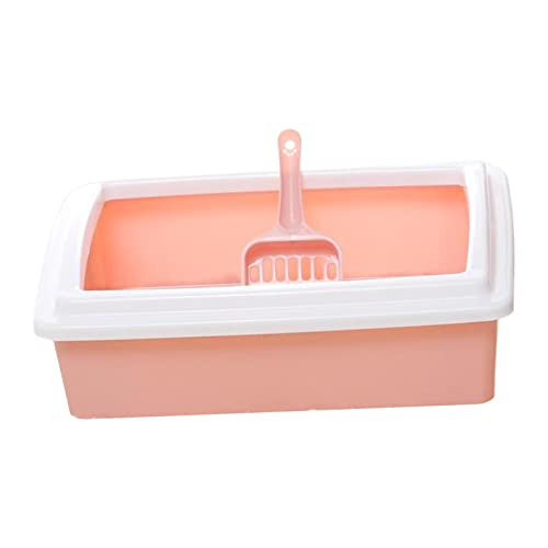Fonowx Katzentoilette Katzentoilette Haustiertoilette mit Schaufel, Oben Offene Katzentoilette, Hohe Seite, Leicht zu Reinigendes Kitty Häschen für Kleine Un, ROSA Fonowx Katzentoilette Katzentoilette Haustiertoilette mit Schaufel, Oben Offene Katzentoilette, Hohe Seite, Leicht zu Reinigendes Kitty Häschen für Kleine Un, ROSA von Fonowx