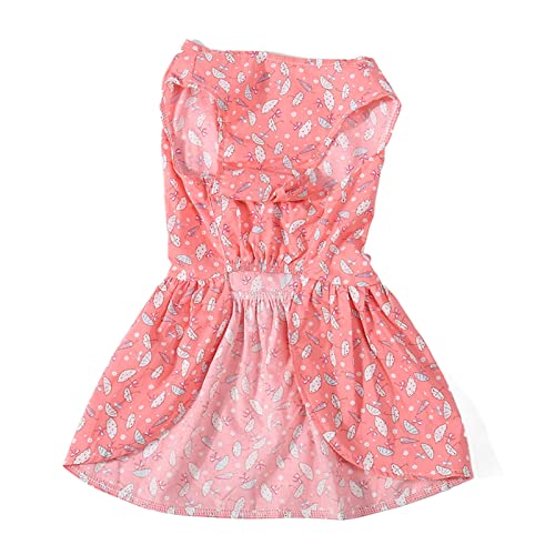 Fonzci Hundekleid, Rosa Blumendruckmuster Hündchenkleider(S) von Fonzci