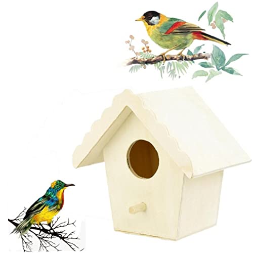 Vogel Nistkasten Naturholz Hängende Nistkiste Für Vögel Holz Kleines Vogelhaus Für Garten Im Freien Baum Balkon von Fopytu