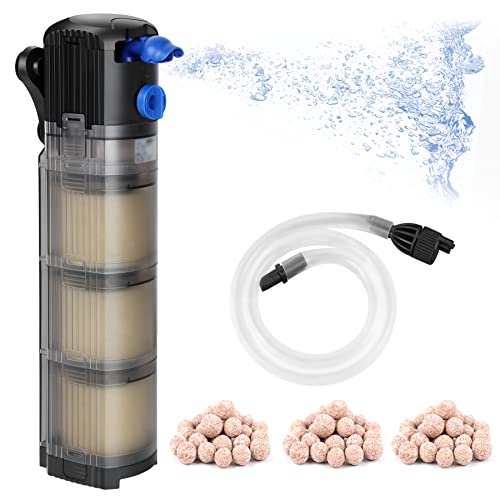 Forever Speed Aquarium Innenfilter 3-in-1 Einstellbarer Durchfluss Aquarium Filter 1500L/h Wasserpumpe für 100-300L Aquarien 25W von Forever Speed