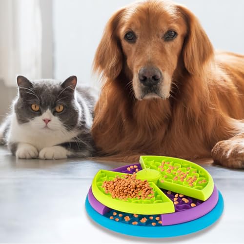 Dog Slow Feeder Interactive Dog Puzzle Game Toy 3 Layers Puppy Feeder Lick Mat Dog Slow Eating Bowl Prevent Gulping and Overeating for Cat Medium Large Dogs von Foribyw