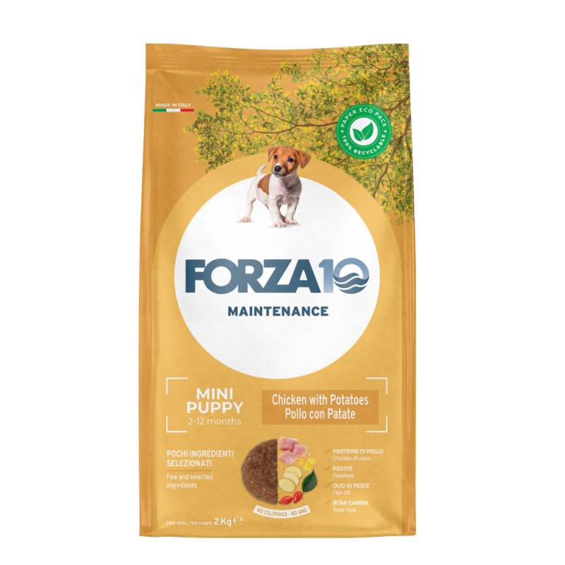 Forza10 Maintenance Mini Puppy Huhn mit Kartoffeln - 2 kg von Forza10 Maintenance Dog