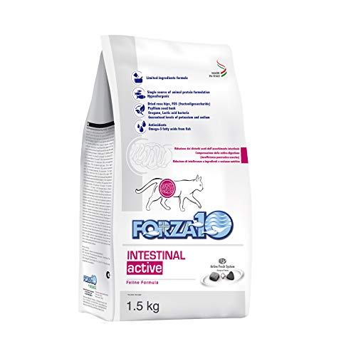 Forza 10 Intestinal Active Katzen Getreidefreies Katzenfutter, Durchfallmittel – Beutel mit 1,5 kg von Forza10