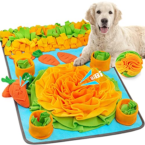 Fotrsta Schnüffelmatte für Hunde, Hunde-Anreicherung, Spielzeug, Futtersuche, Haustier-Schnüffelmatte für große Hundefutter, Futterspender zum Stressabbau, Hunde-Puzzle-Spielzeug, 80 x 50 cm von Fotrsta